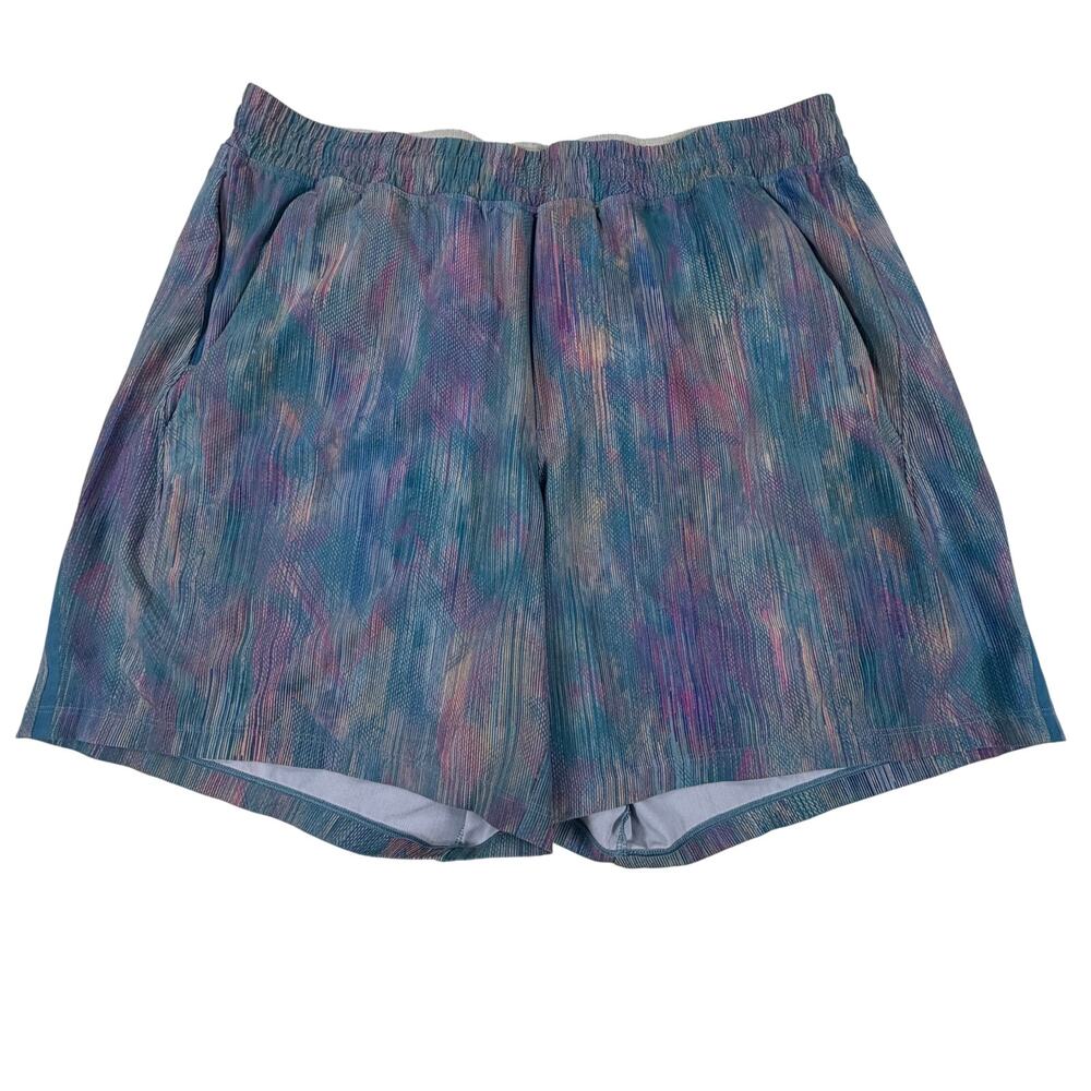 Lululemon Men's Pace Breaker Athletic Shorts 6” Inseam LM7B81S Blue Pink Sz XL